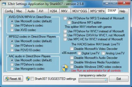 STANDARD Codecs for Windows 7/8/10 TP 2.48