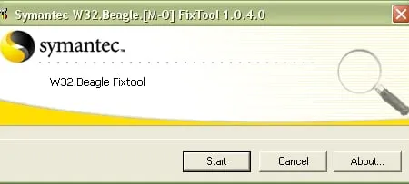 Symantec W32.Bagle.(A-K, U-AG) Fix Tool