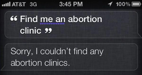 Czy Siri jest przeciwko aborcji?