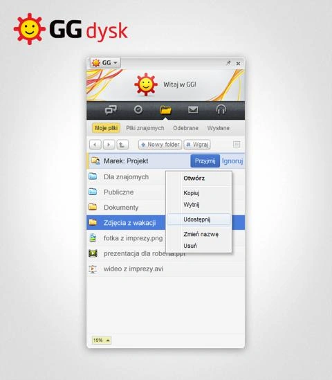 GG Dysk. 3 GB miejsca dla użytkowników Gadu-Gadu