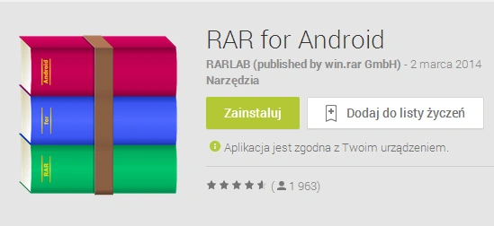 Oficjalny WinRAR na Androida już dostępny. Aplikacja RAR for Android jest darmowa