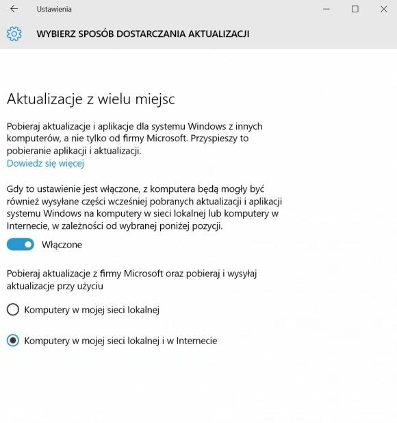 Windows 10 i WUDO, czyli aktualizacje systemu przez P2P