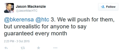 Smartfony HTC z aktualizacjami co miesiąc? To nierealne...