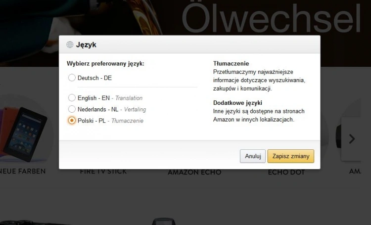 Amazon dostępny po polsku