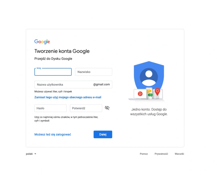 Dysk Google / Google Drive - jak założyć, jak otworzyć, jak wgrywać pliki