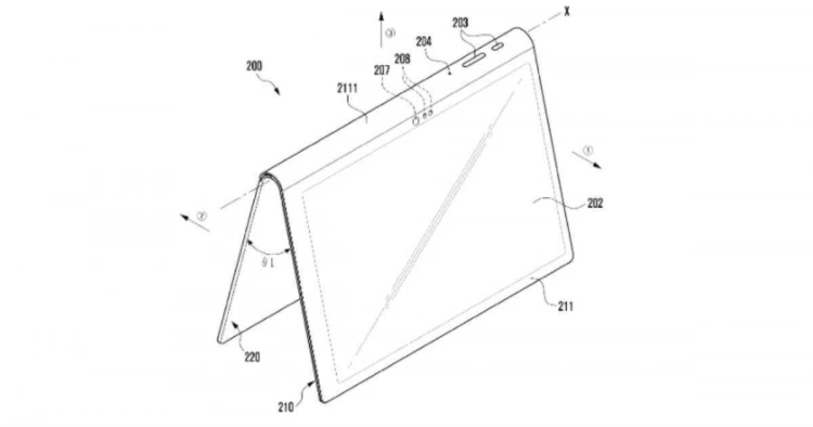 Samsung opatentował tablet z wbudowaną podstawką