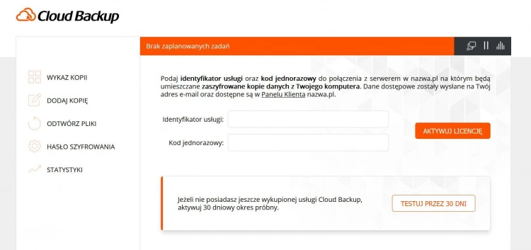 Nazwa.pl umożliwia teraz 30-dniowe testy aplikacji Cloud Backup