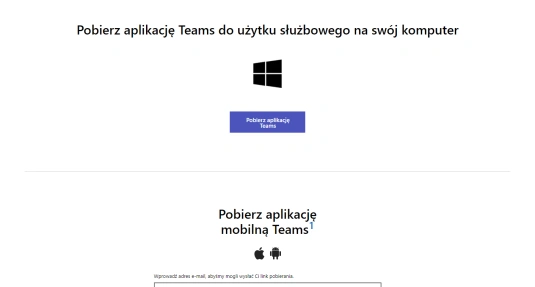 Pobieranie aplikacji Microsoft Teams na komputer