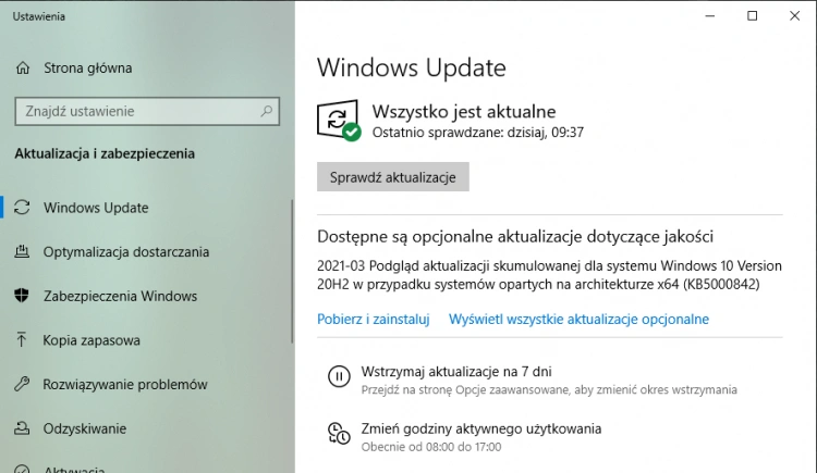 Windows Update aktualizacja
