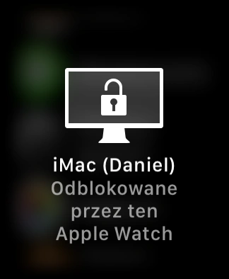 Odblokowanie komputera Mac z wykorzystaniem Apple Watch