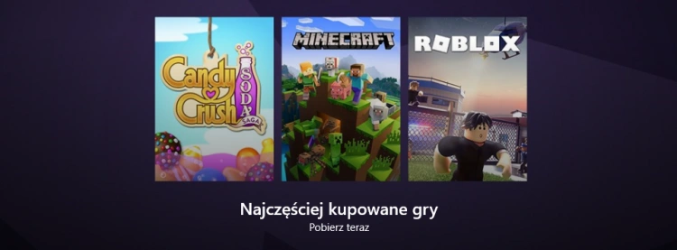 Minecraft to jedna z najczęściej kupowanych gier w Microsoft Store