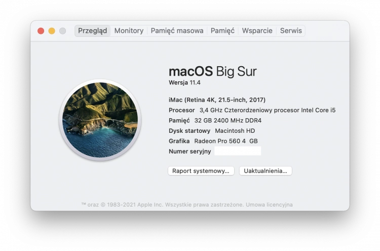 Informacje o Macu