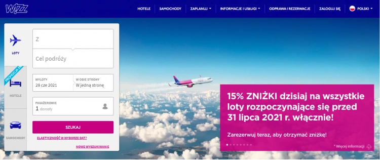 Tanie linie lotnicze - strony ekonomicznych przewoźników w Polsce