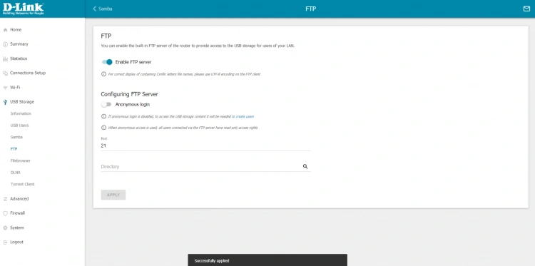Konfiguracja serwera FTP do udostępniania plików