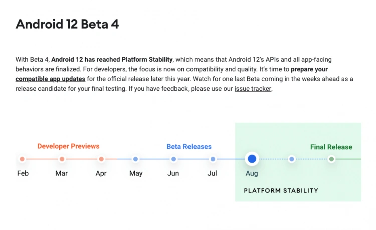 Wprowadzenie na rynek Androida 12 Beta 4