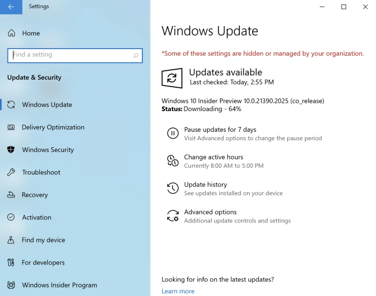 Aktualizacja do najnowszej wersji Windows 10
