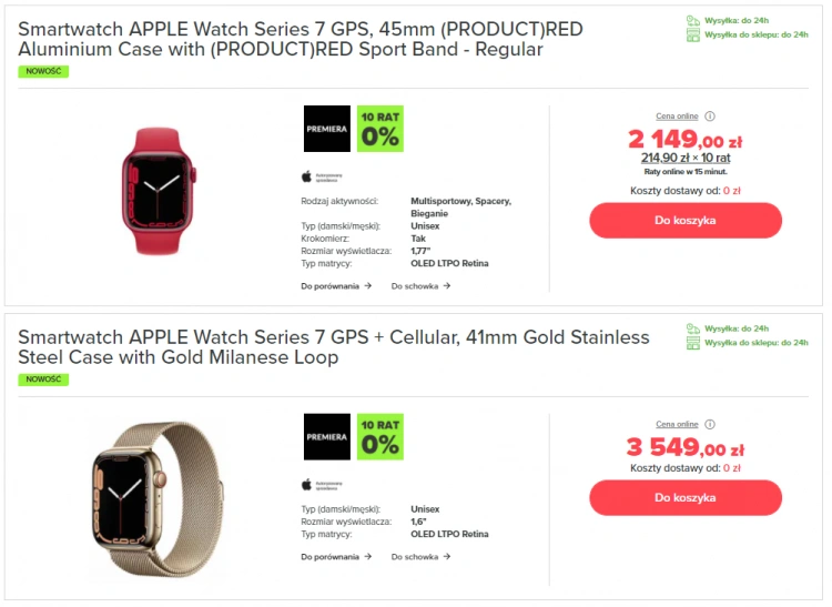 Gdzie kupić Apple Watch Series 7? Sprawdzamy oferty popularnych sklepów [19.11.2021]