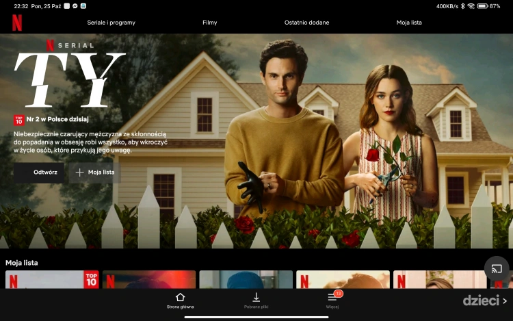 Netflix na Xiaomi Pad 5