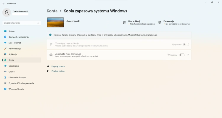 Kopia zapasowa w Windows 11
