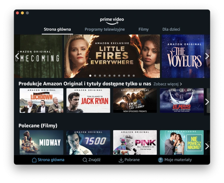 Amazon Prime Video na macOS