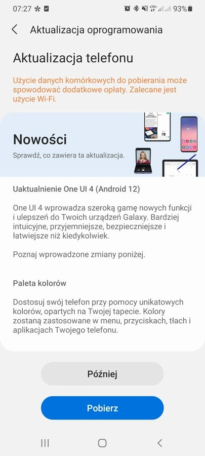 Android 12 na Galaxy S21 Ultra