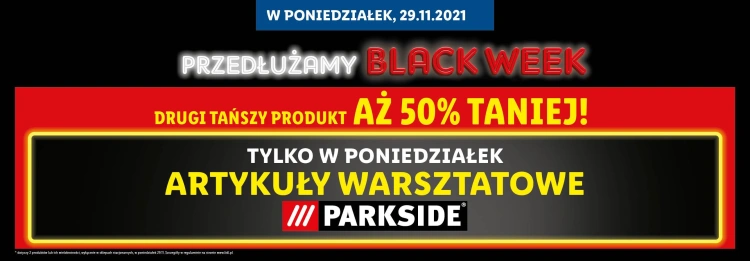Lidl: Black Week - drugi produkt 50% tańszy [29.11.2021]
