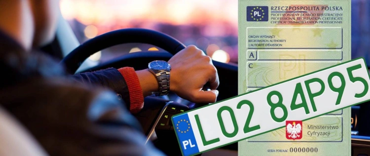 Zielone tablice rejestracyjne dla aut elektrycznych
Źródło: gov.pl