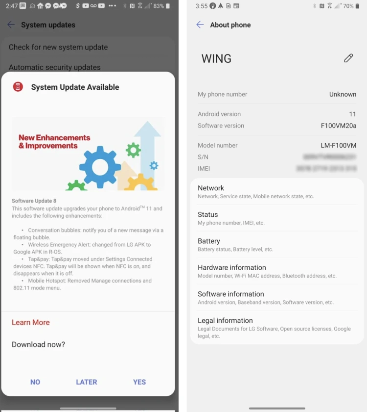 Aktualizacja LG Wing do Androida 11
Źródło: 9to5google.com