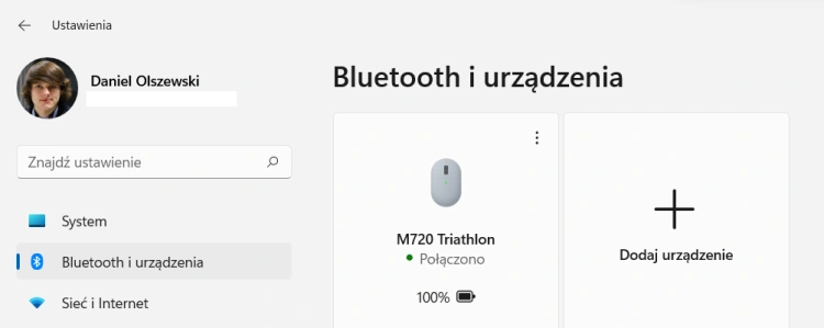 Status baterii urządzenia połączonego przez Bluetooth w Windows 11