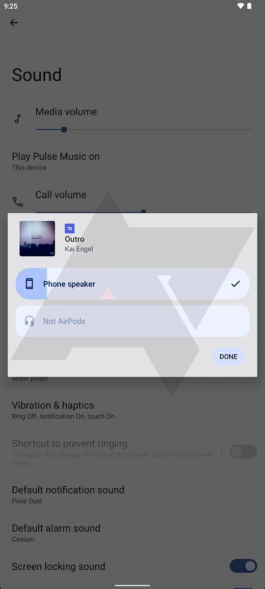 Widget wyboru wyjścia audio w Androidzie 13
Źródło: androidpolice.com via xda-developers.com