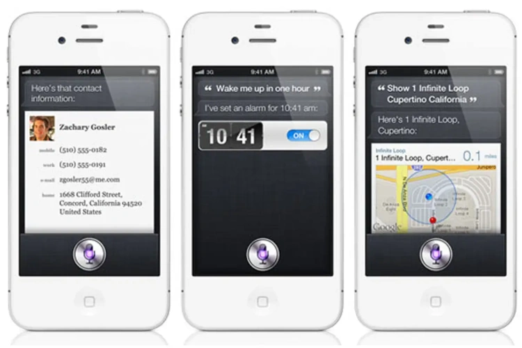 Pierwsza wersja Siri z 2011 roku
Źródło: macworld.com