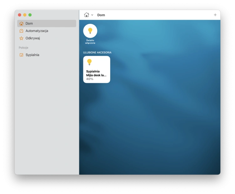 Aplikacja Dom w systemie operacyjnym macOS 12 Monterey