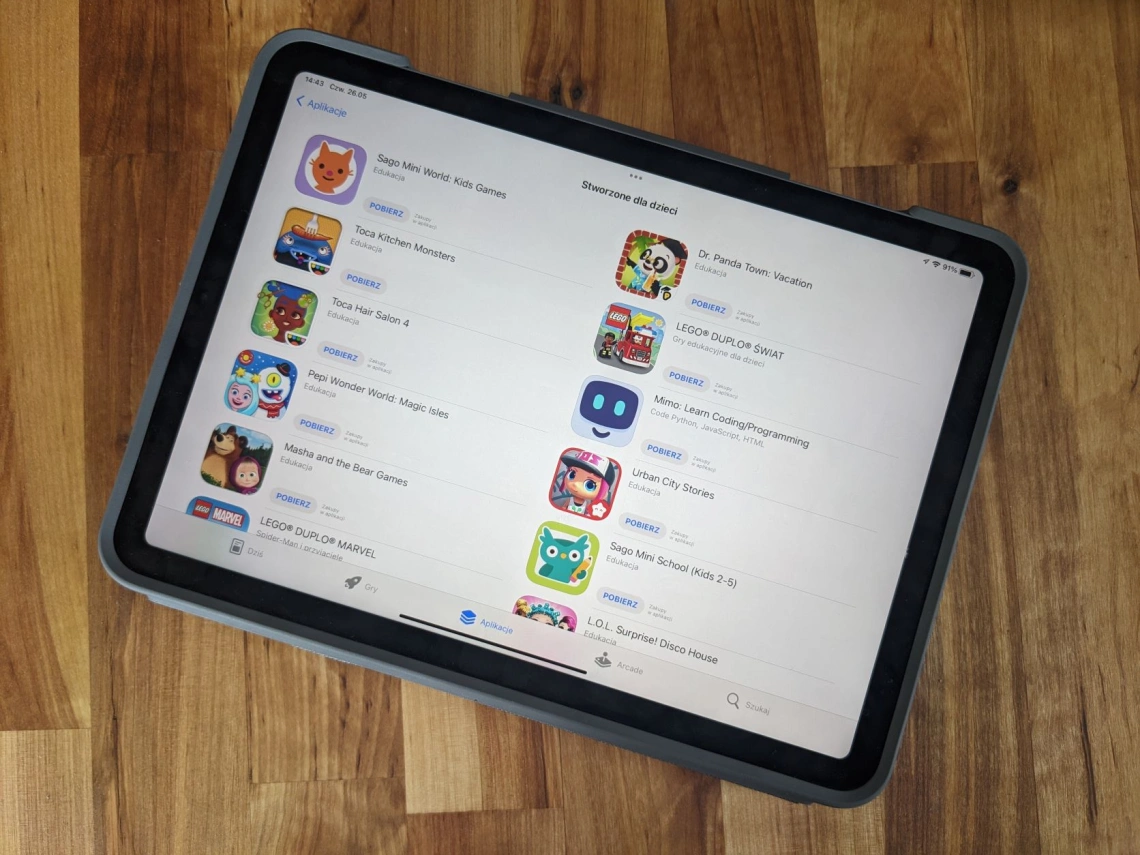 ipad app store gry dla dzieci