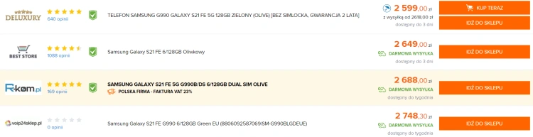 Galaxy S21 FE taniej o 500 zł, a do tego Galaxy Watch 4 za darmo! Prześwietlamy promocję Samsunga