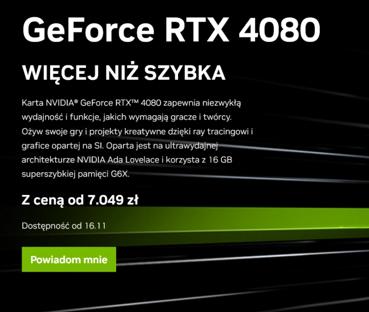 Nvidia RTX 4080 – wszystko, co wiemy, data premiery, cena, gdzie kupić