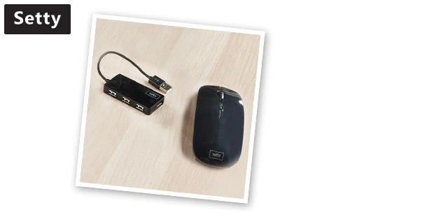Myszka bezprzewodowa lub hub USB