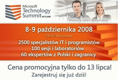 MTS 2008 - rejestracja w promocji!