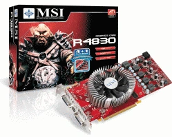 Cztery Radeony HD 4830 od MSI